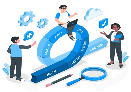 Team working on a project
